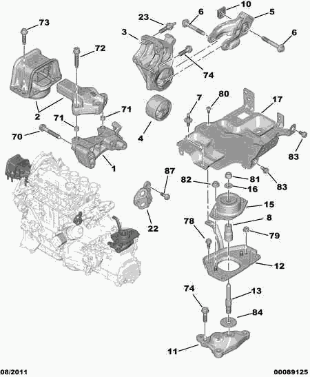 PSA 1807.GF - Soporte, motor vegaparts.es
