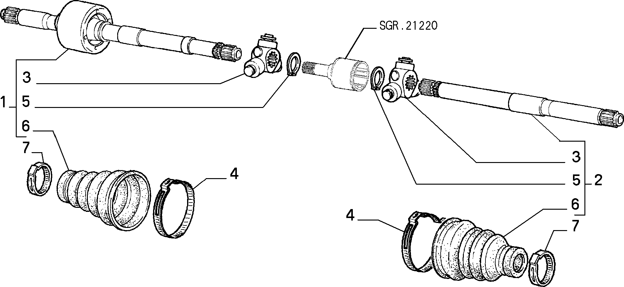 FCA 7746232 - Fuelle, árbol de transmisión vegaparts.es