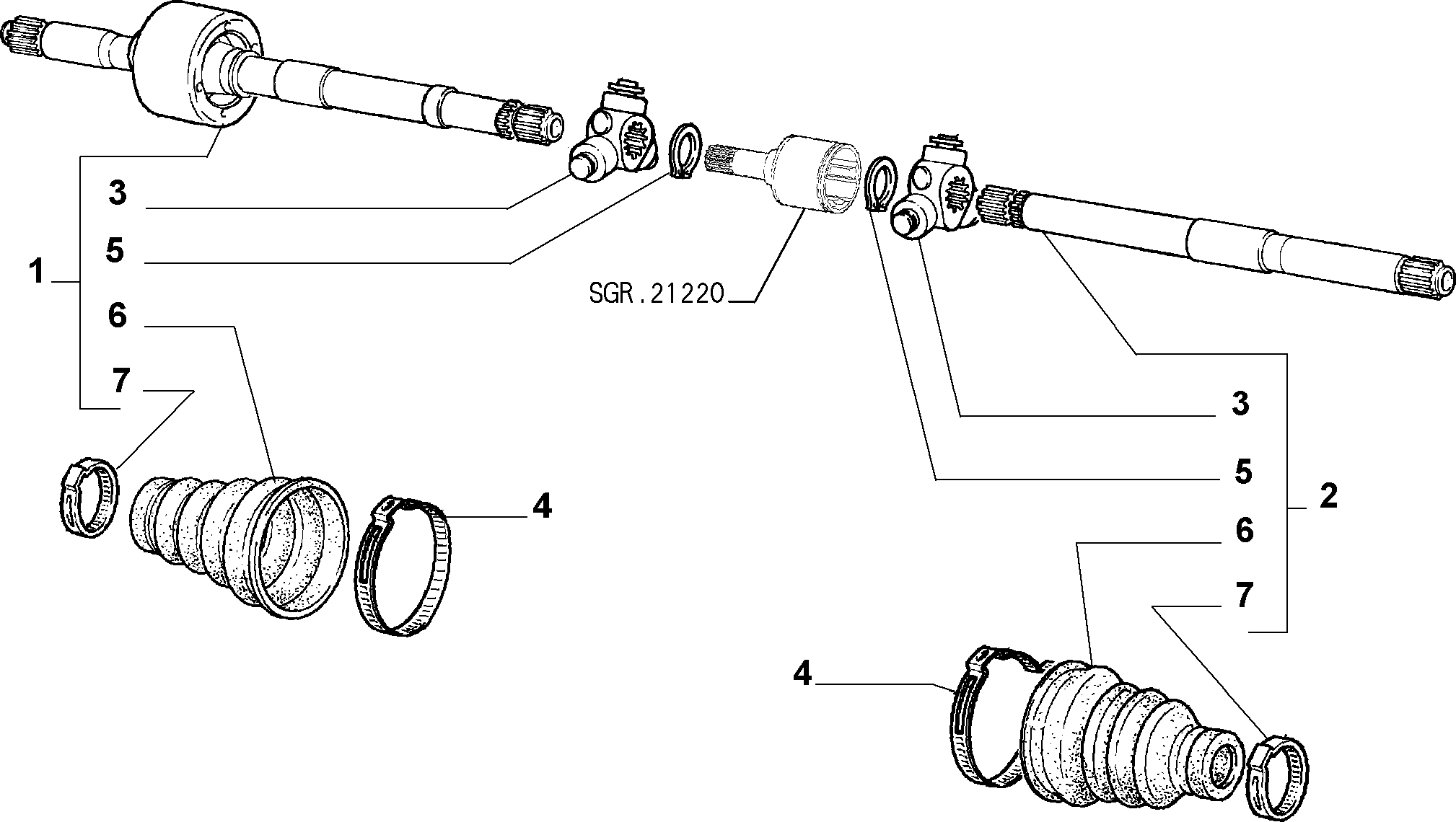 FCA 7746232 - Fuelle, árbol de transmisión vegaparts.es