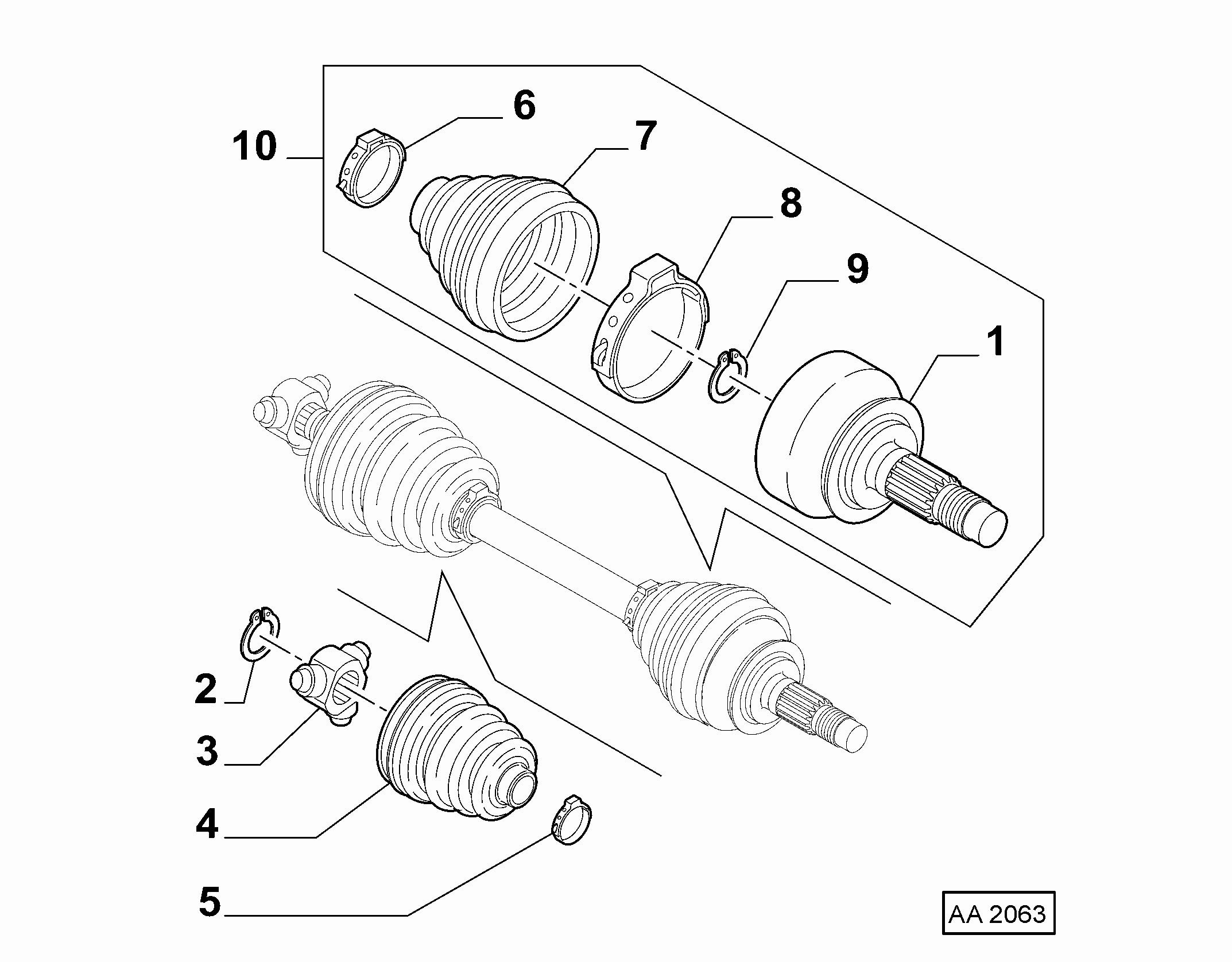 FCA 46307575 - Fuelle, árbol de transmisión vegaparts.es