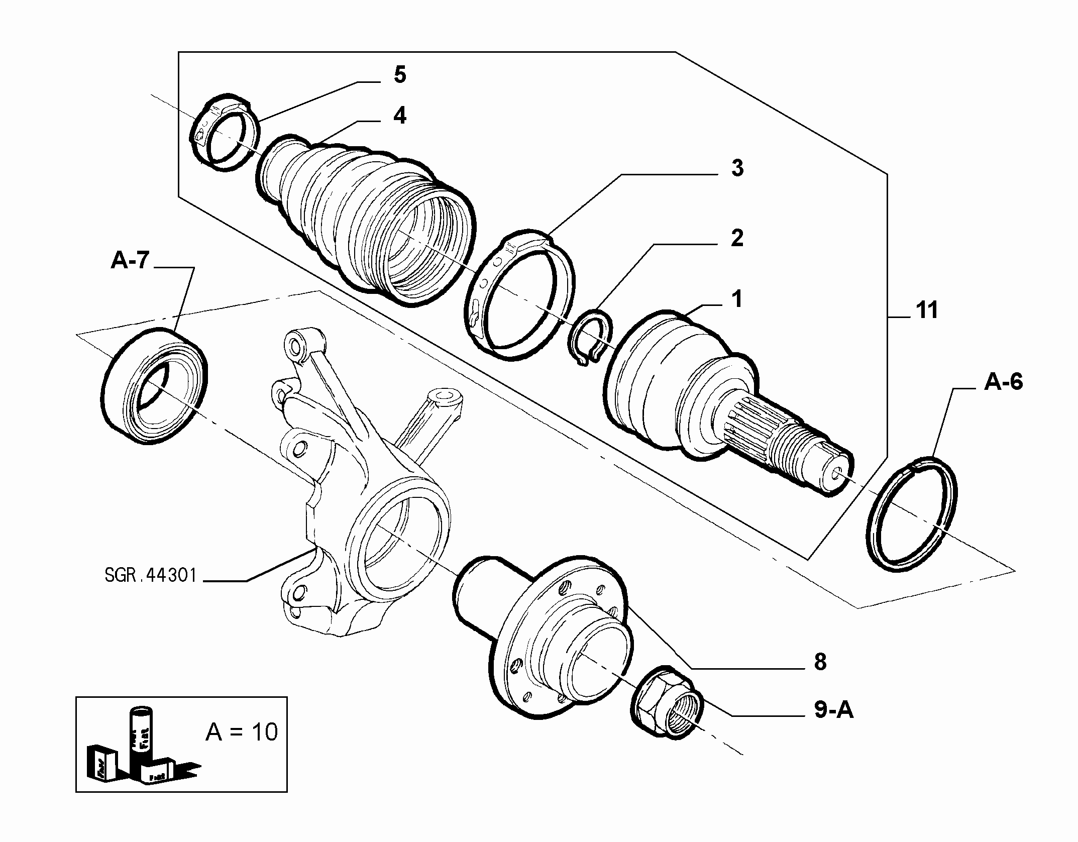 FCA 46307555 - Fuelle, árbol de transmisión vegaparts.es