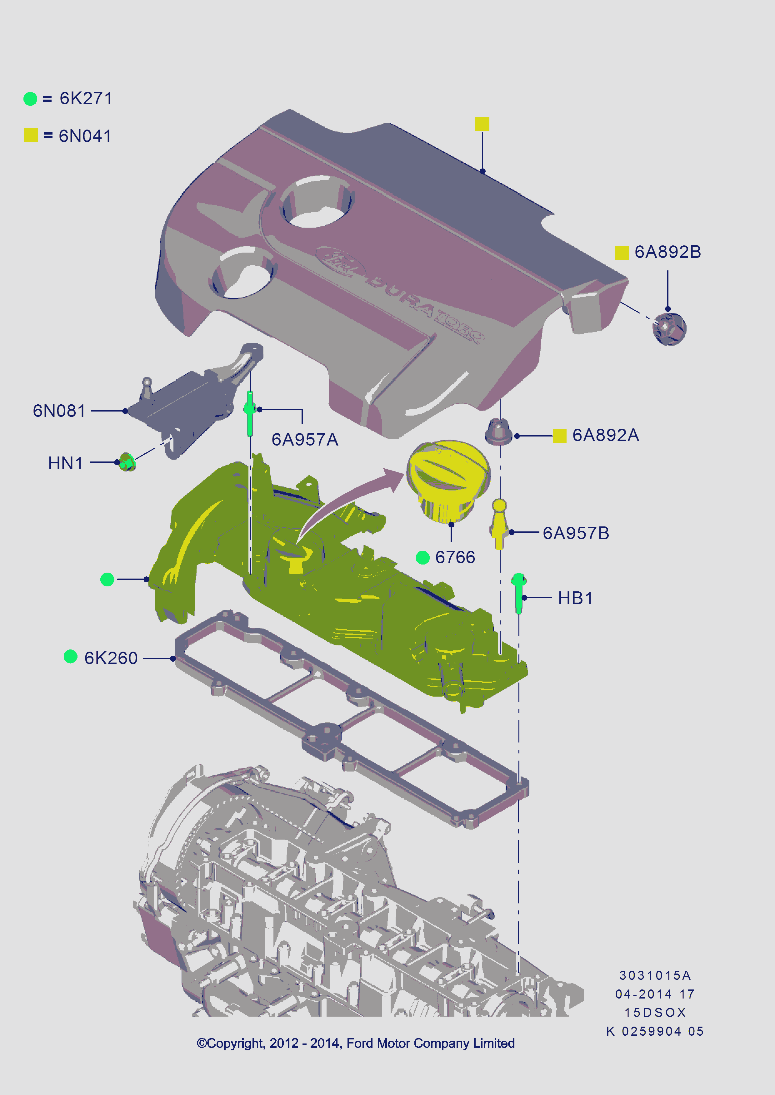 FORD 1 685 815 - Tapa de culata vegaparts.es