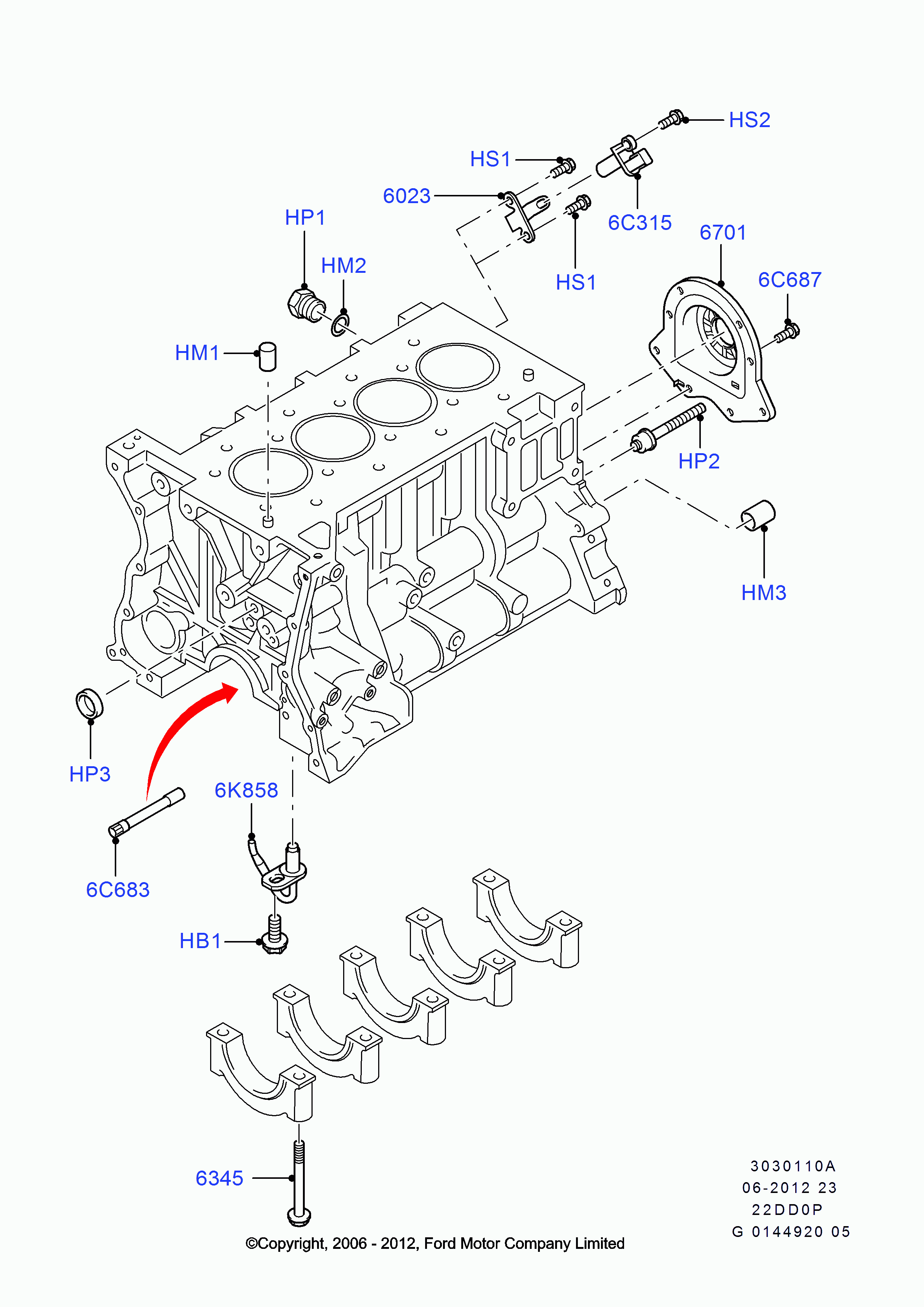 FORD 1 684 287 - Anillo retén, cigüeñal vegaparts.es