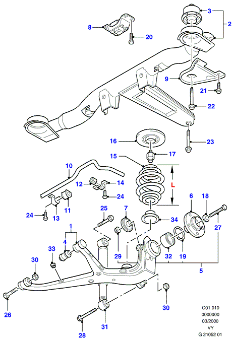 FORD 7201717 - Suspensión, Brazo oscilante vegaparts.es