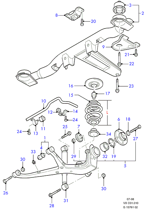 FORD 7201717 - Suspensión, Brazo oscilante vegaparts.es