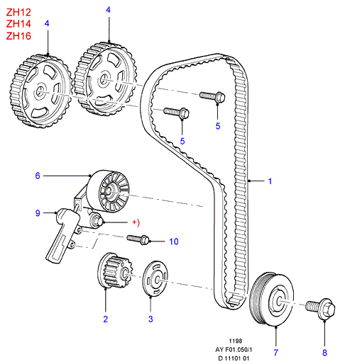 FORD 1361840 - Polea tensora, correa dentada vegaparts.es