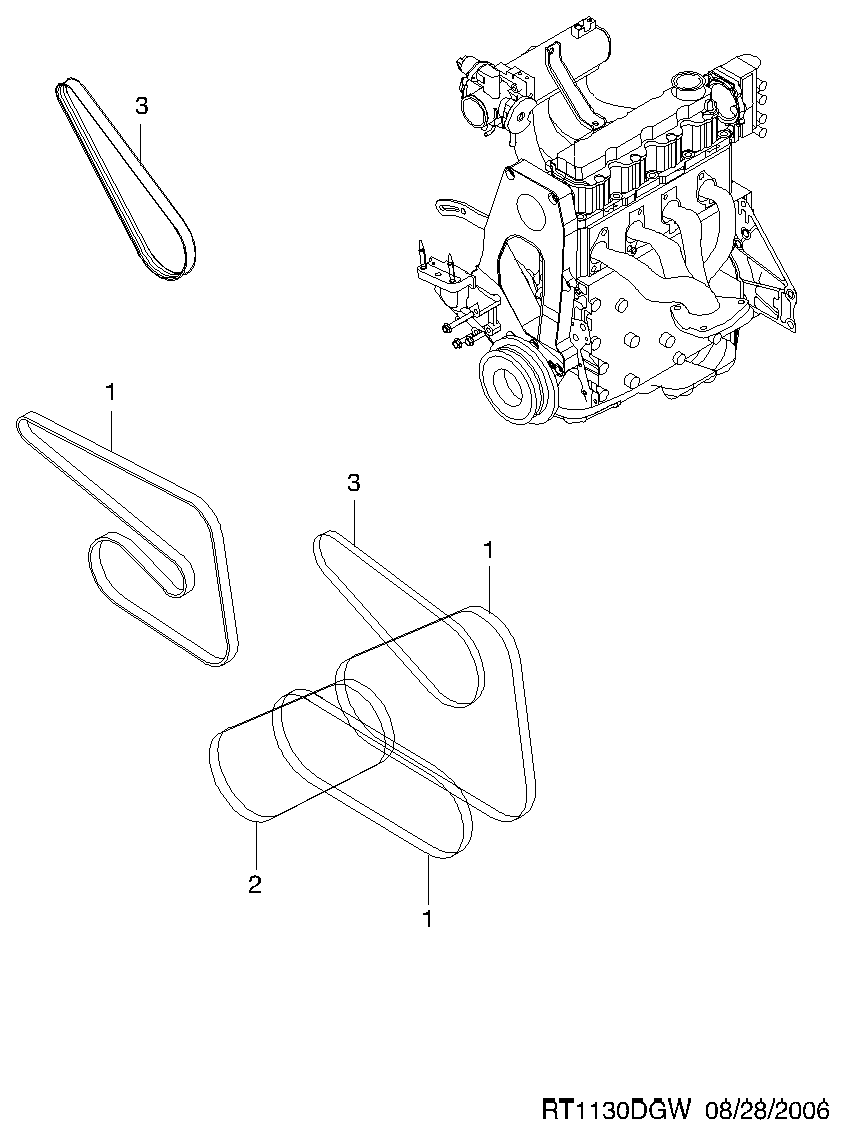 GM 96990678 - Correa trapecial poli V vegaparts.es
