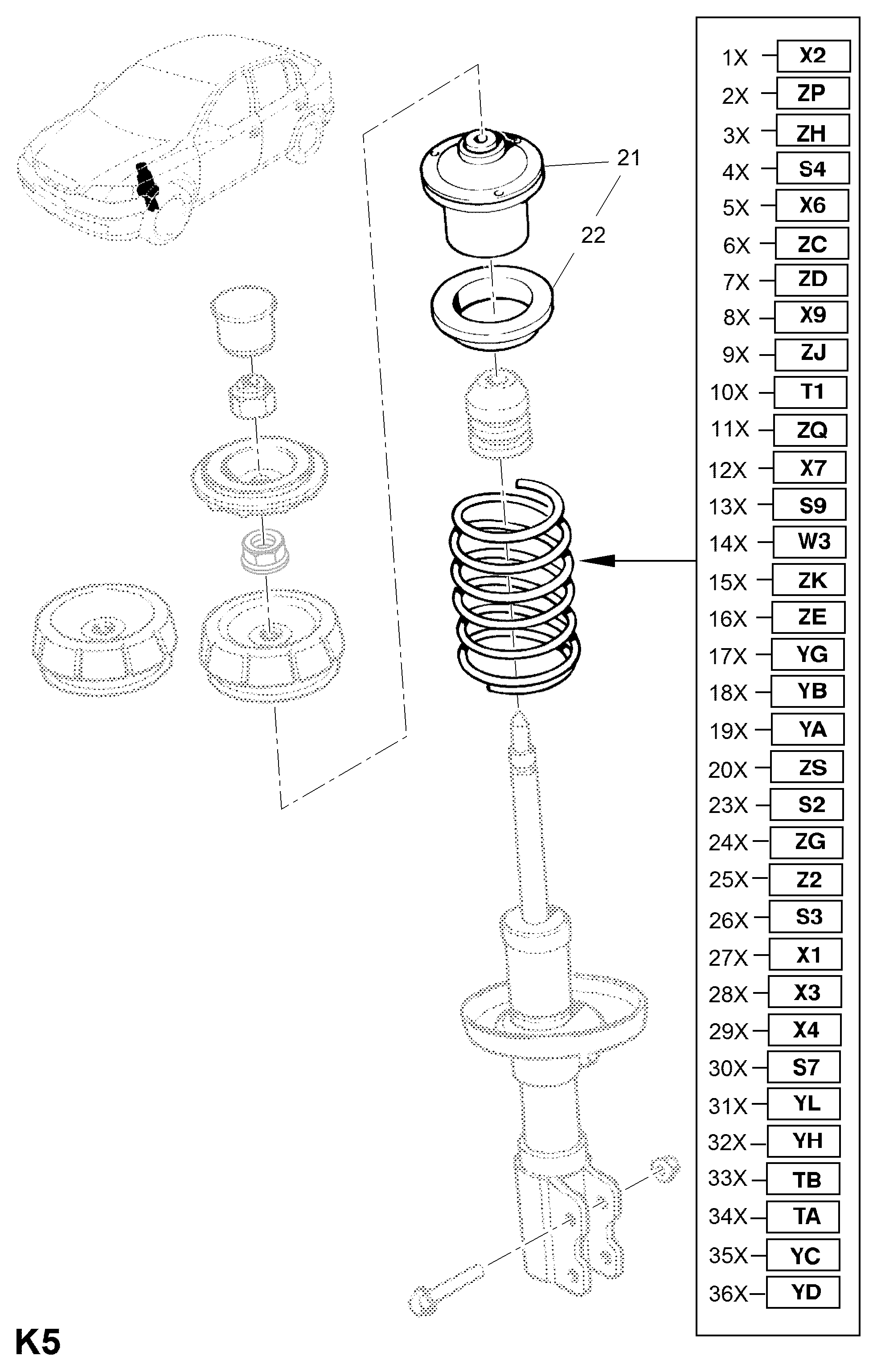PSA 3 12 510 - Cojinete columna suspensión vegaparts.es