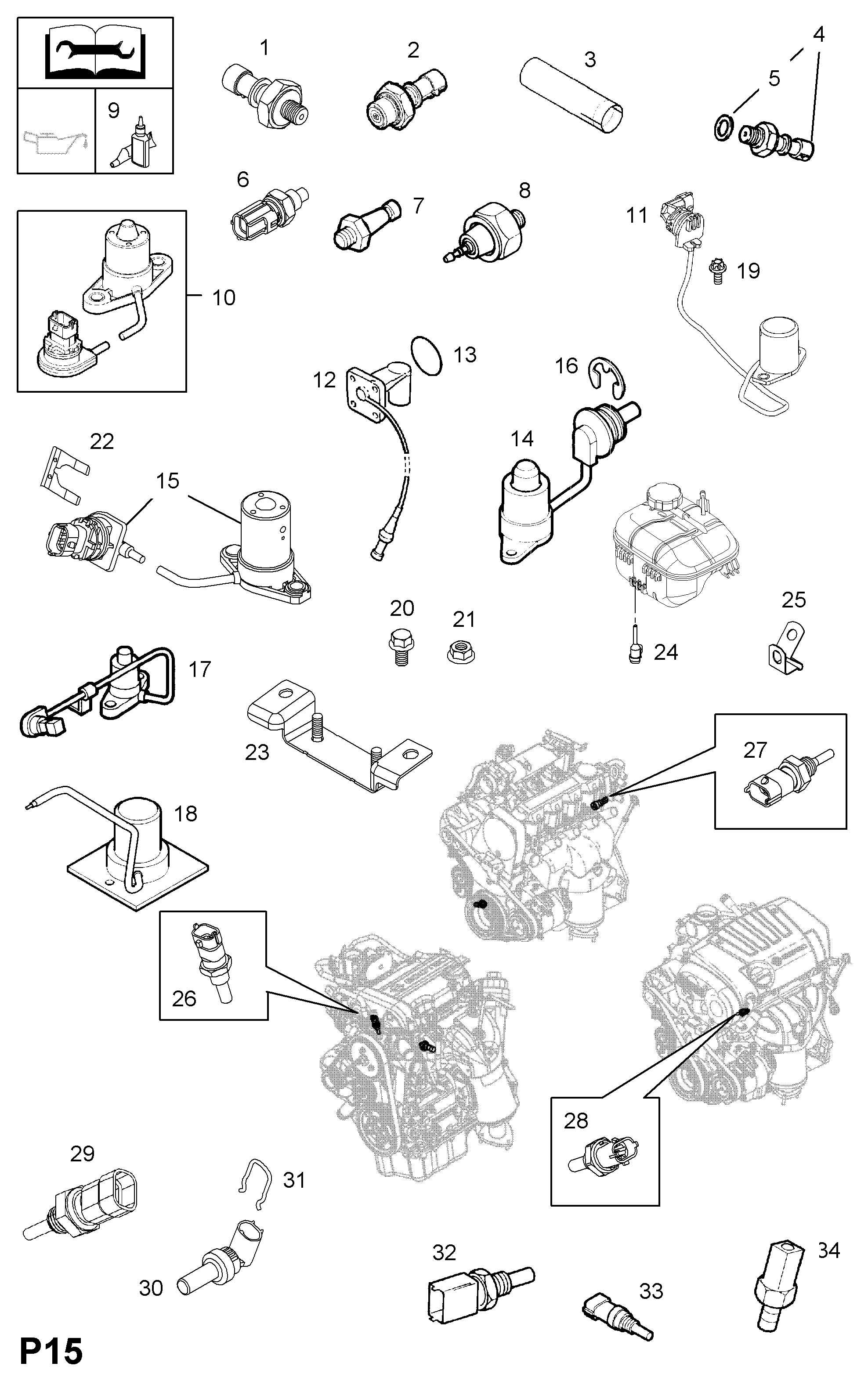 PSA 63 38 046 - Sensor, temperatura del refrigerante vegaparts.es