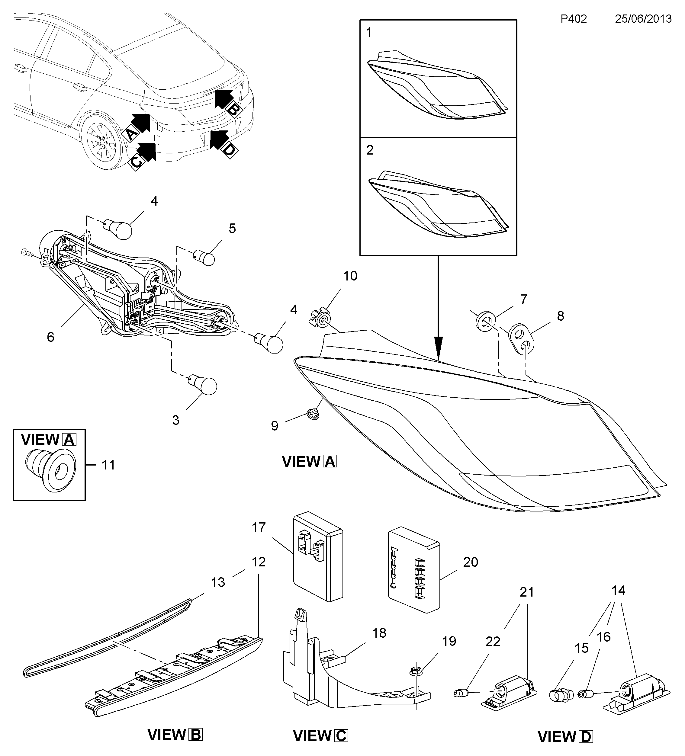 PSA 20 98 345 - Lámpara incandescente, panel de instrumentos vegaparts.es