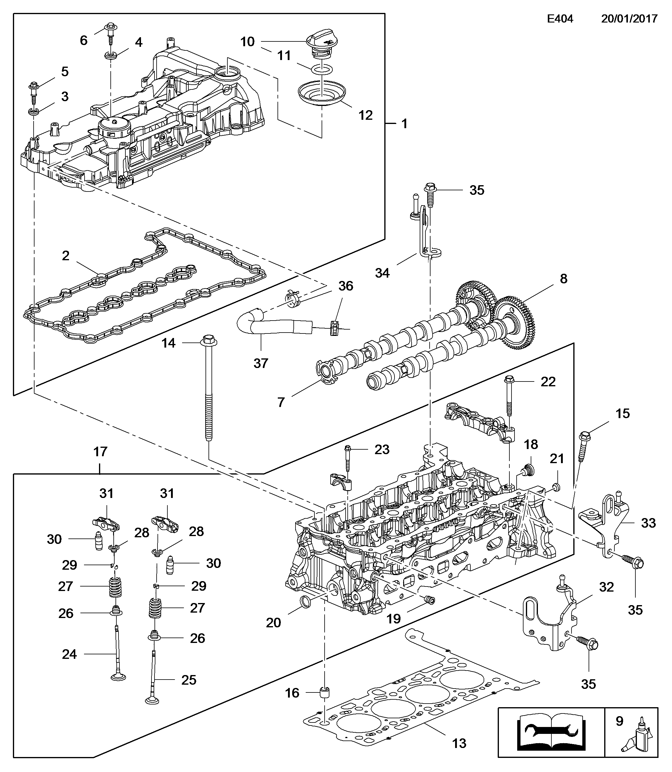 PSA 640048 - Palanca oscilante, distribución del motor vegaparts.es