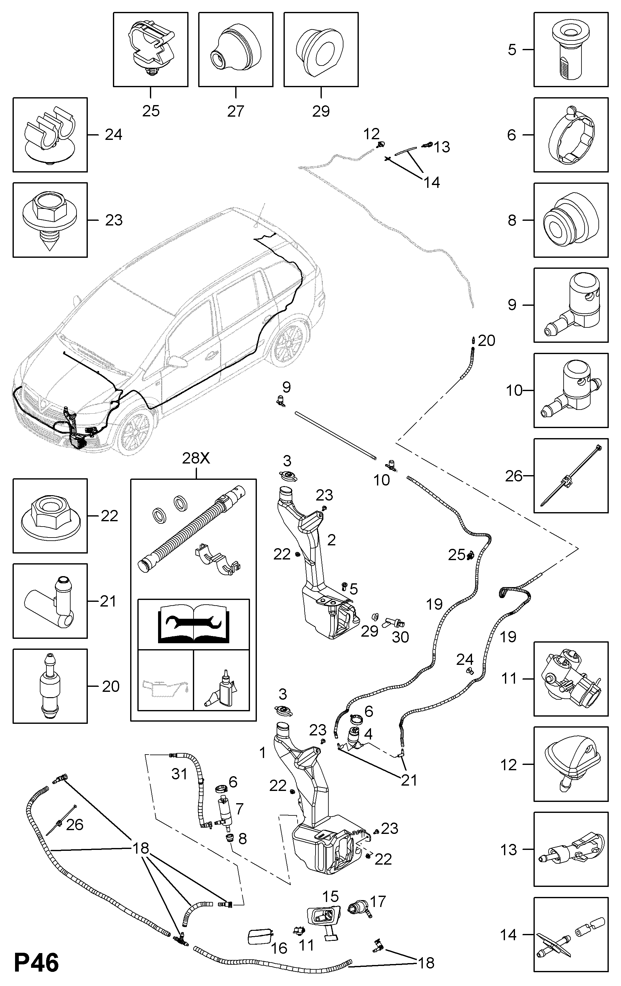 GM 14 52 104 - PUMP, RESERVOIR, HEADLAMP WASHER vegaparts.es