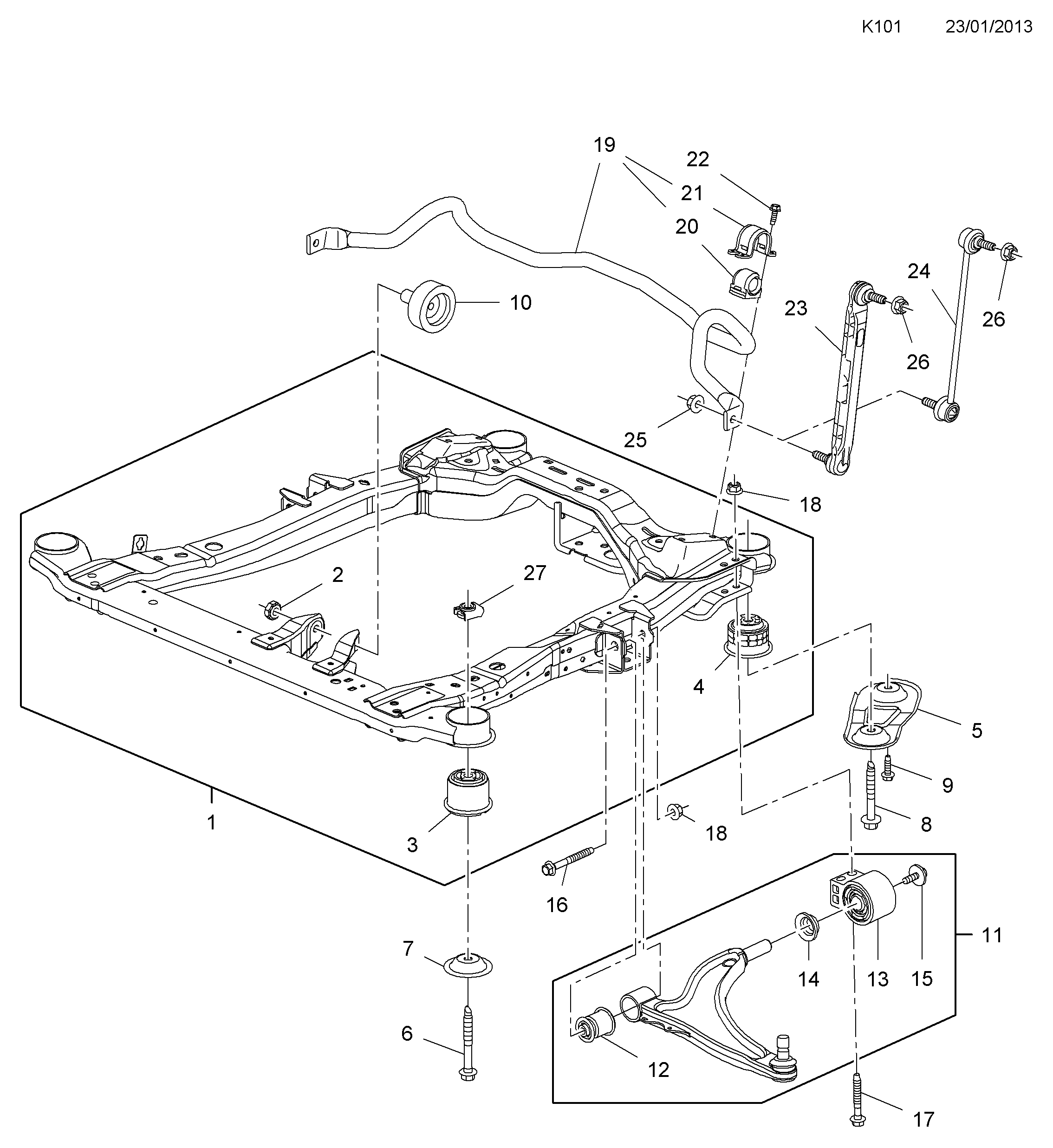 PSA 3 52 870 - Barra oscilante, suspensión de ruedas vegaparts.es