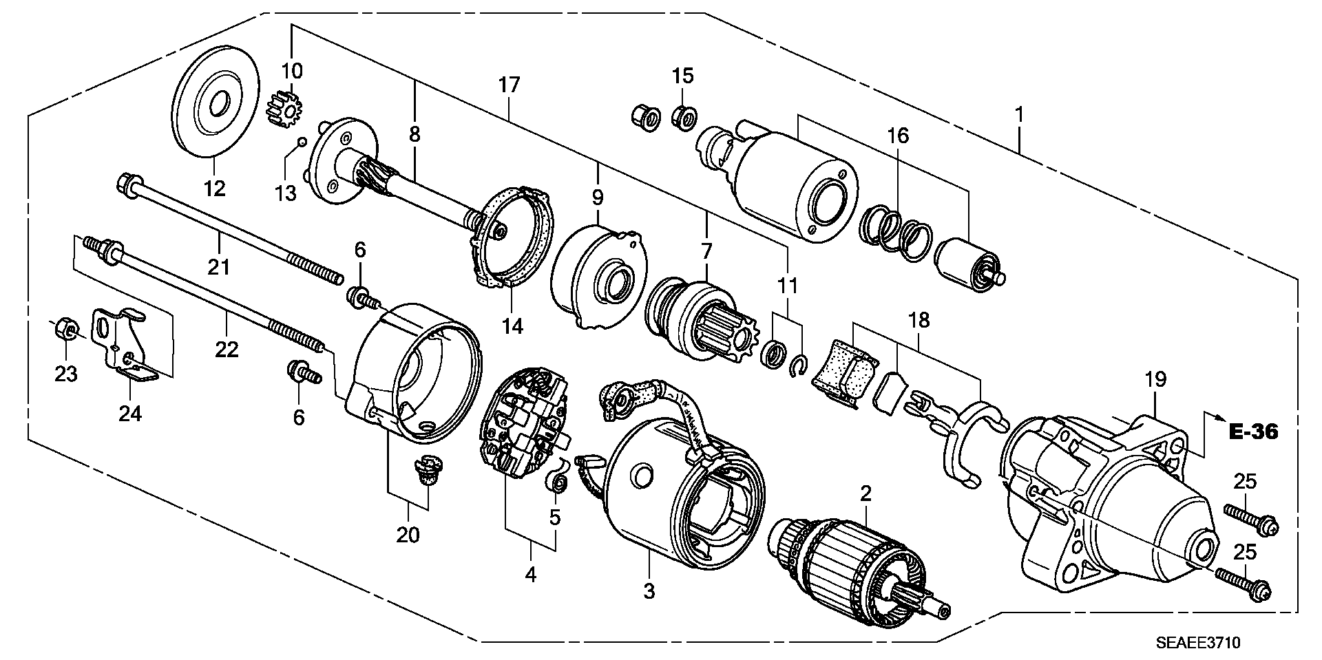 Honda 31200-RBD-E01 - Motor de arranque vegaparts.es