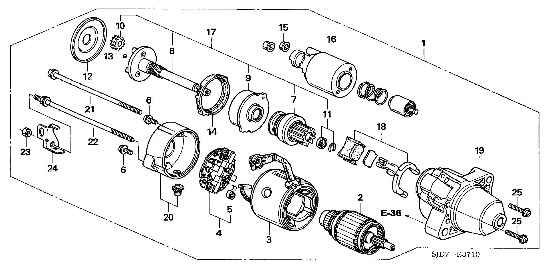 Honda 31200-RBD-E01 - Motor de arranque vegaparts.es