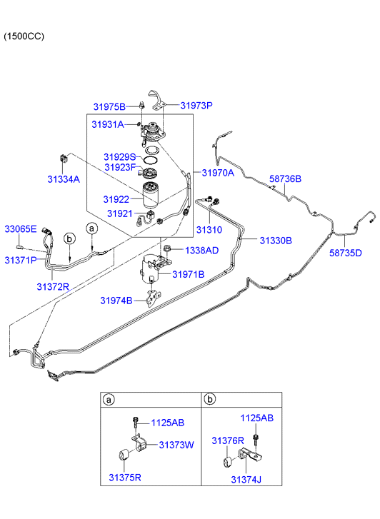 KIA-HYUNDAI 319701G501 - Filtro combustible vegaparts.es