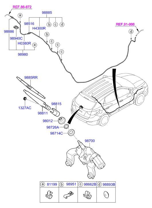 KIA-HYUNDAI 98850 1H000 - Limpiaparabrisas vegaparts.es