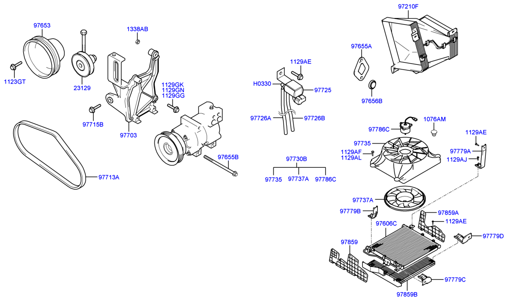 KIA-HYUNDAI 97713 4A010 - Correa trapezoidal vegaparts.es