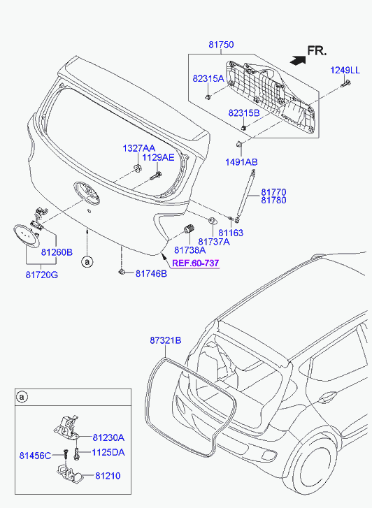 KIA-HYUNDAI 81780-B9010 - Muelle neumático, maletero / compartimento de carga vegaparts.es