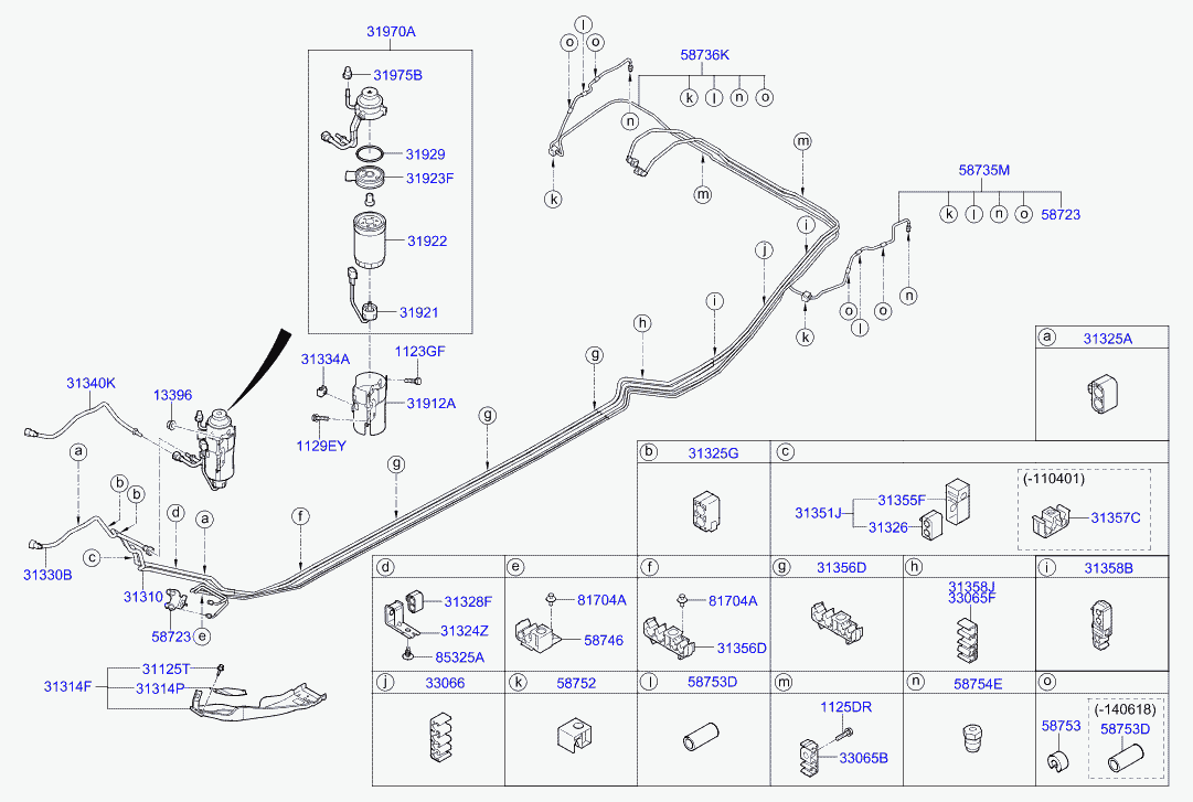 KIA-HYUNDAI 319703Z900 - Filtro combustible vegaparts.es