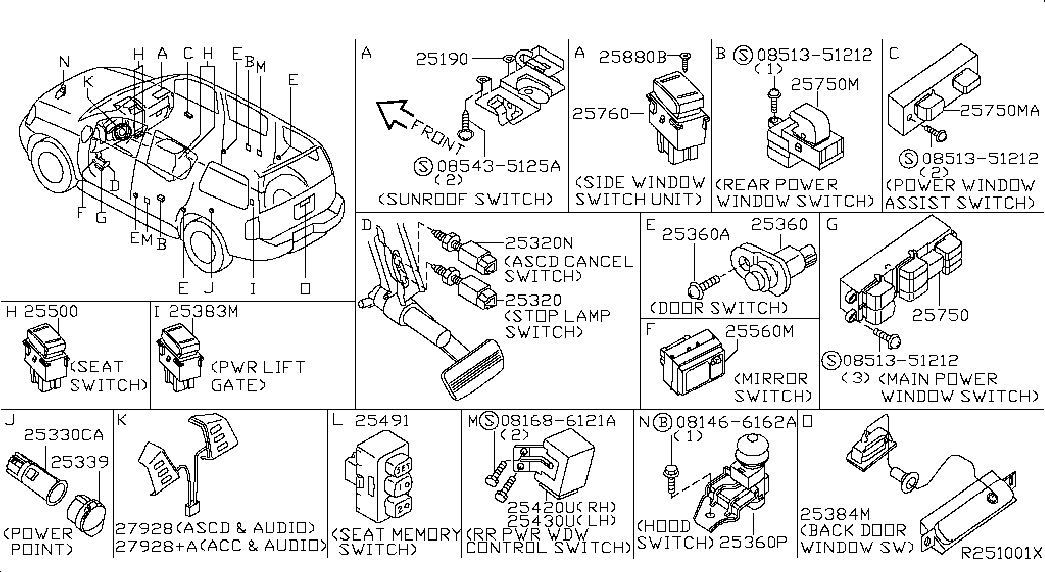 Infiniti 253004M400 - Interruptor luces freno vegaparts.es