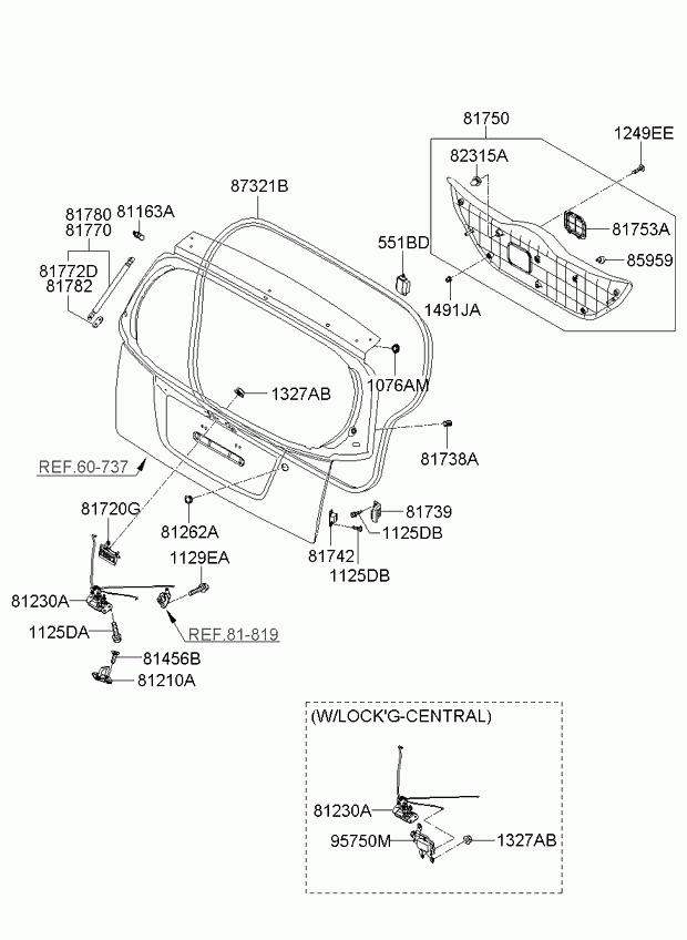 KIA-HYUNDAI 81780-07000 - Muelle neumático, maletero / compartimento de carga vegaparts.es