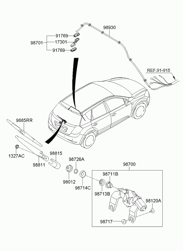 KIA-HYUNDAI 98850 1H000 - Limpiaparabrisas vegaparts.es