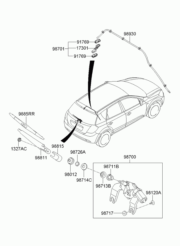 KIA-HYUNDAI 98850 1H000 - Limpiaparabrisas vegaparts.es