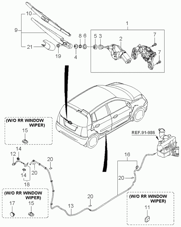 KIA-HYUNDAI 98820 07001 - Limpiaparabrisas vegaparts.es