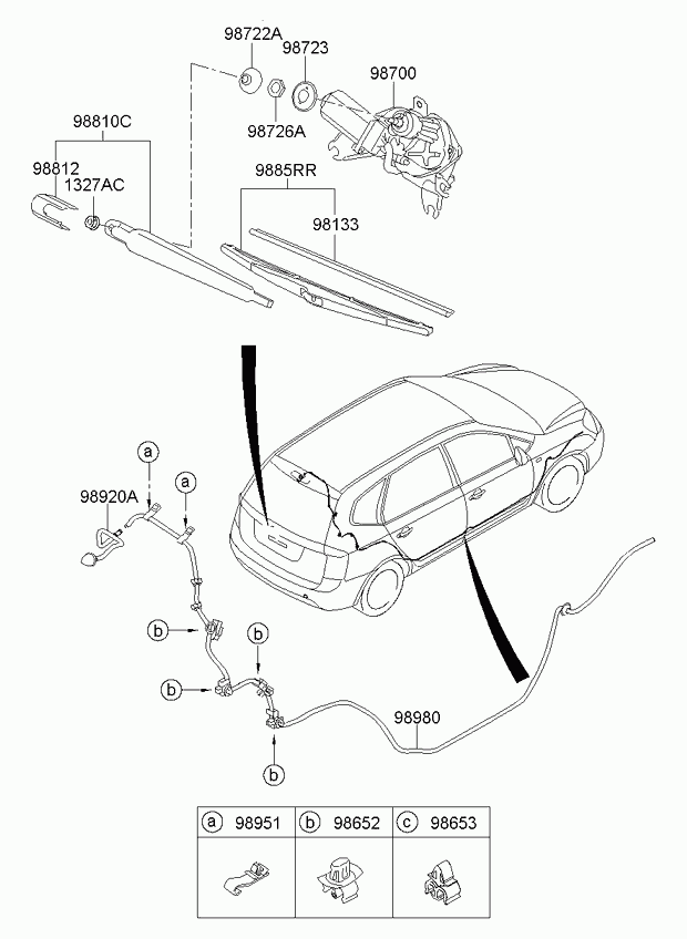 KIA-HYUNDAI 988502F000 - Limpiaparabrisas vegaparts.es