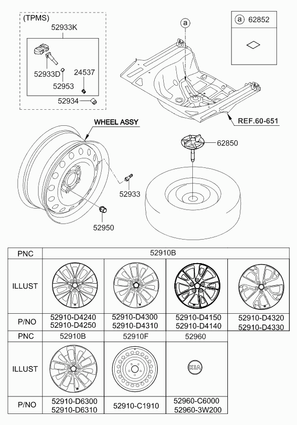 KIA-HYUNDAI 52933-D4100 - Sensor de ruedas, control presión neumáticos vegaparts.es