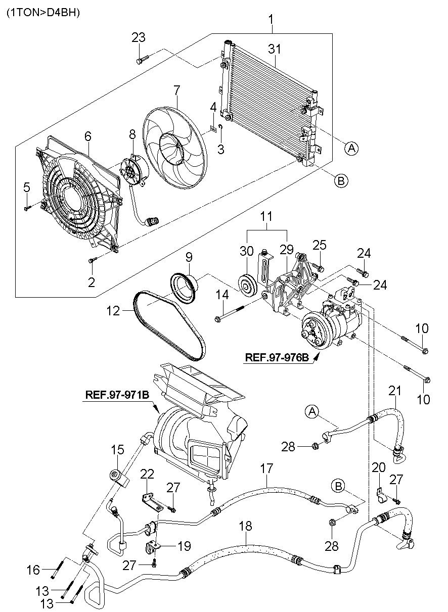 KIA-HYUNDAI 97713 4A010 - Correa trapezoidal vegaparts.es