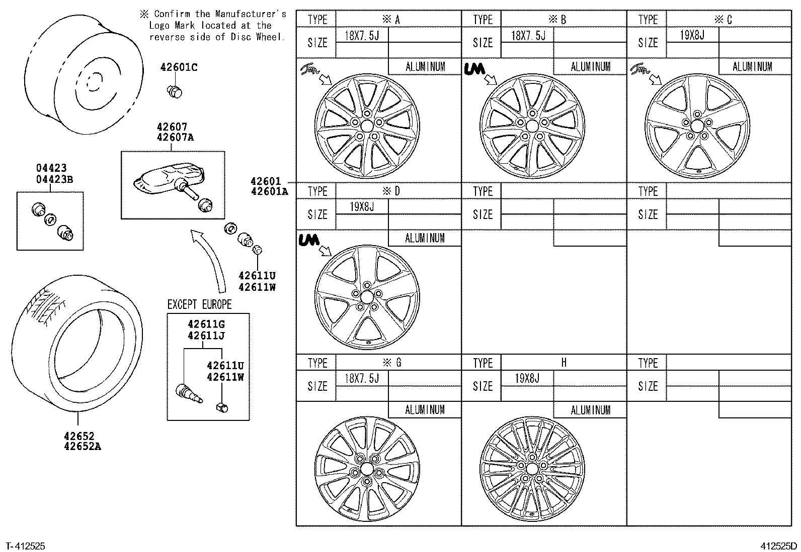 TOYOTA 4260750010 - Sensor de ruedas, control presión neumáticos vegaparts.es