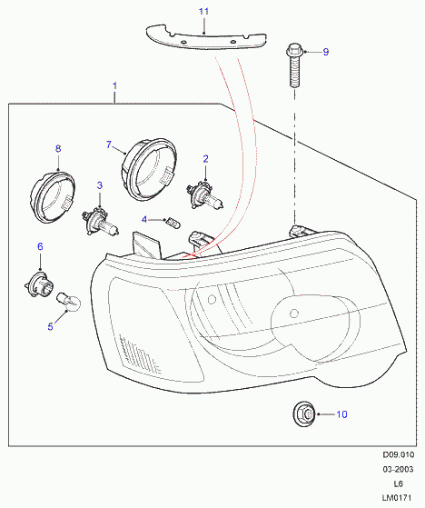 BOSCH 1 987 302 071 - Lámpara, faro de carretera vegaparts.es