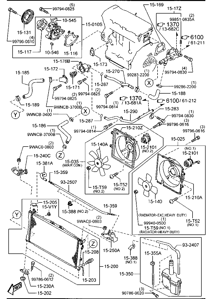 MAZDA FS20-15-205 - Tapa, radiador vegaparts.es