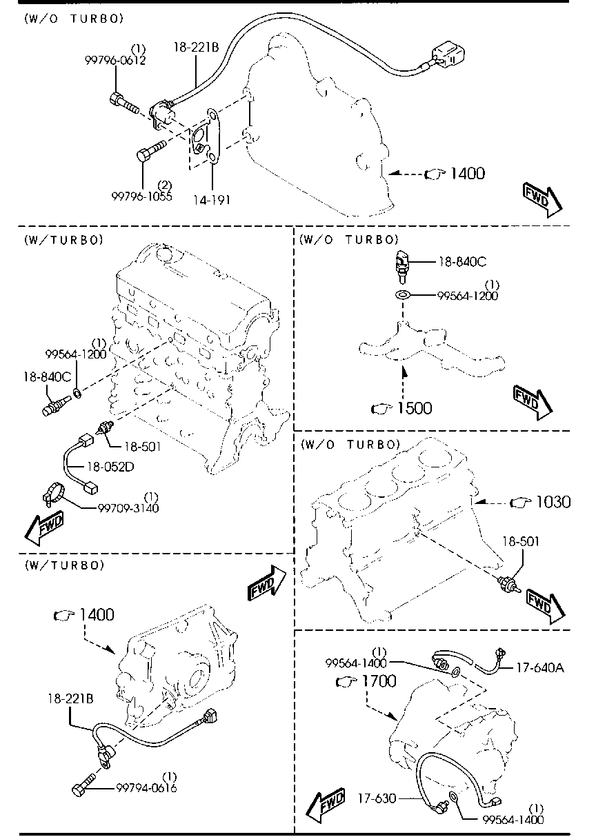 MAZDA KLK1-18-840 - Sensor, temperatura del refrigerante vegaparts.es