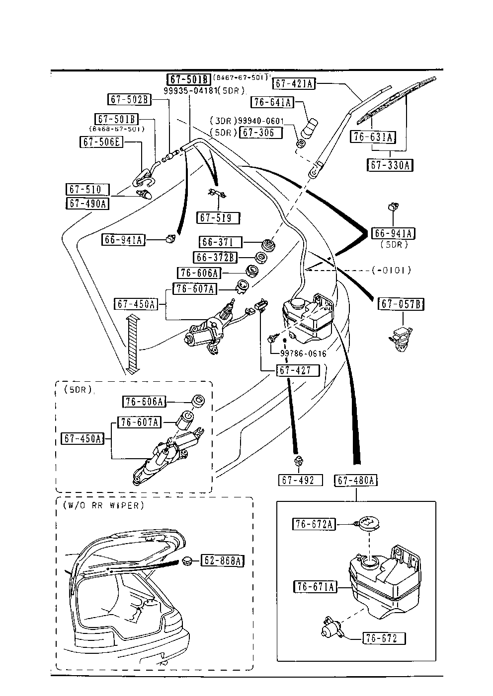 MAZDA B481-67-330 - Limpiaparabrisas vegaparts.es