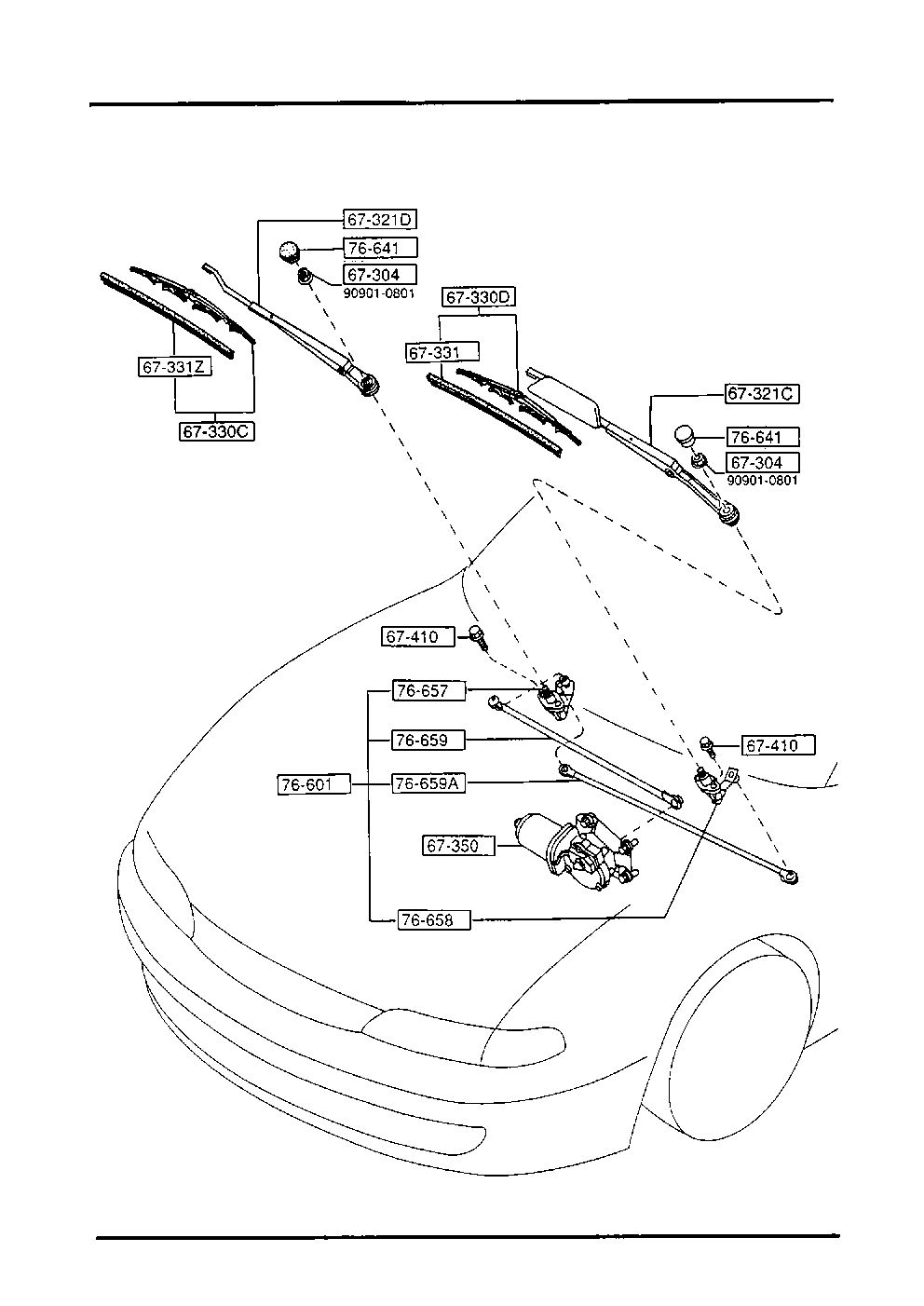 MAZDA BC6A-67-330 - Limpiaparabrisas vegaparts.es