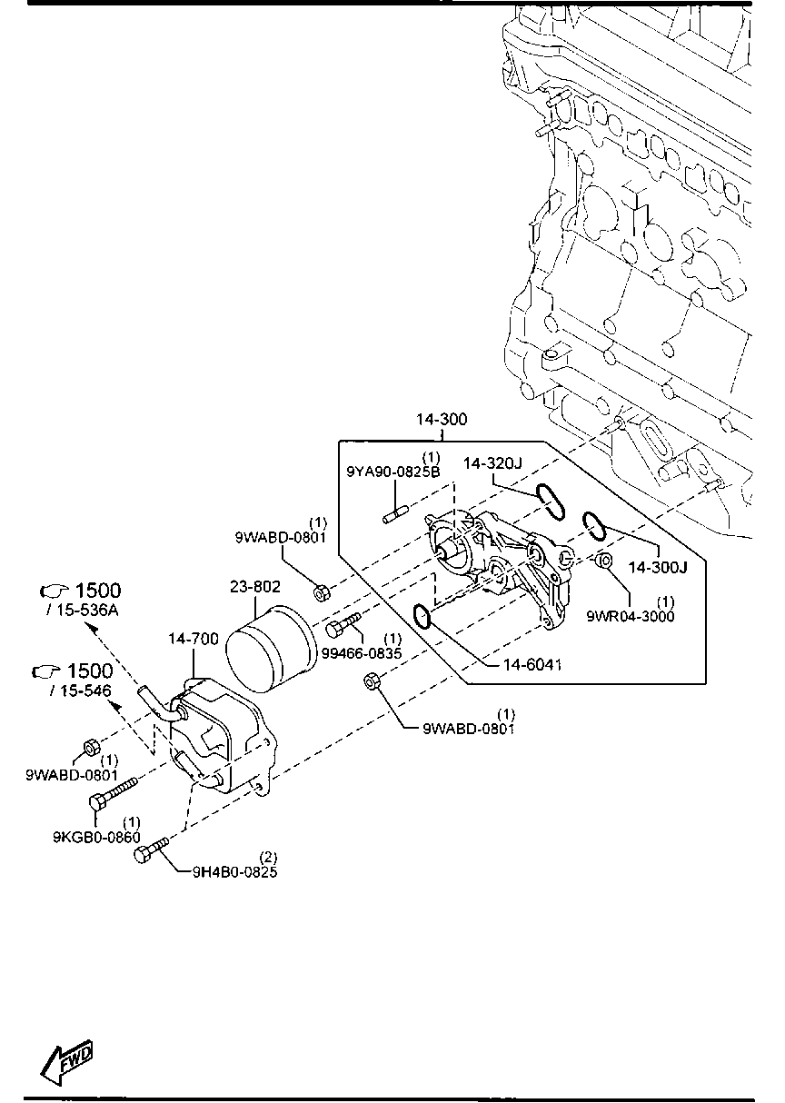 MAZDA RFY5-14-302 - Filtro de aceite vegaparts.es