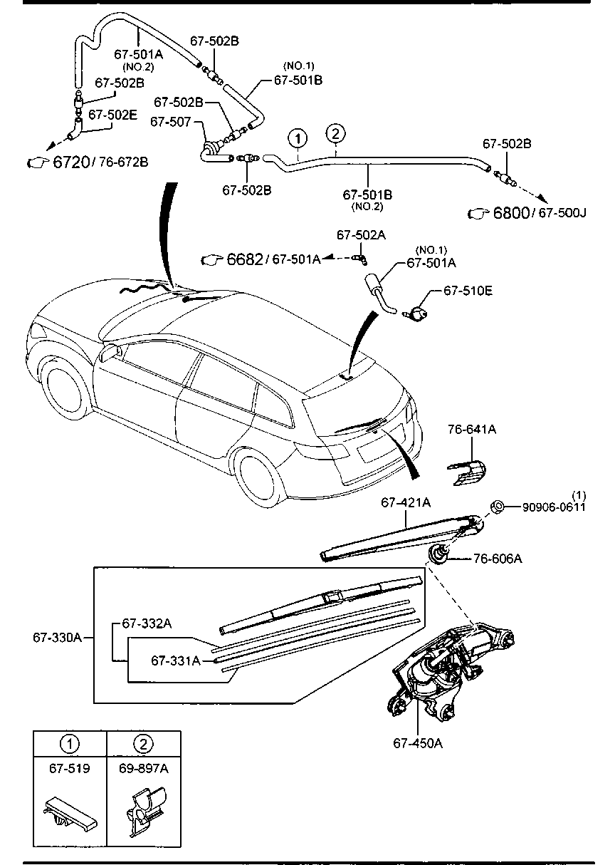 MAZDA GS2A-67-330 - Limpiaparabrisas vegaparts.es