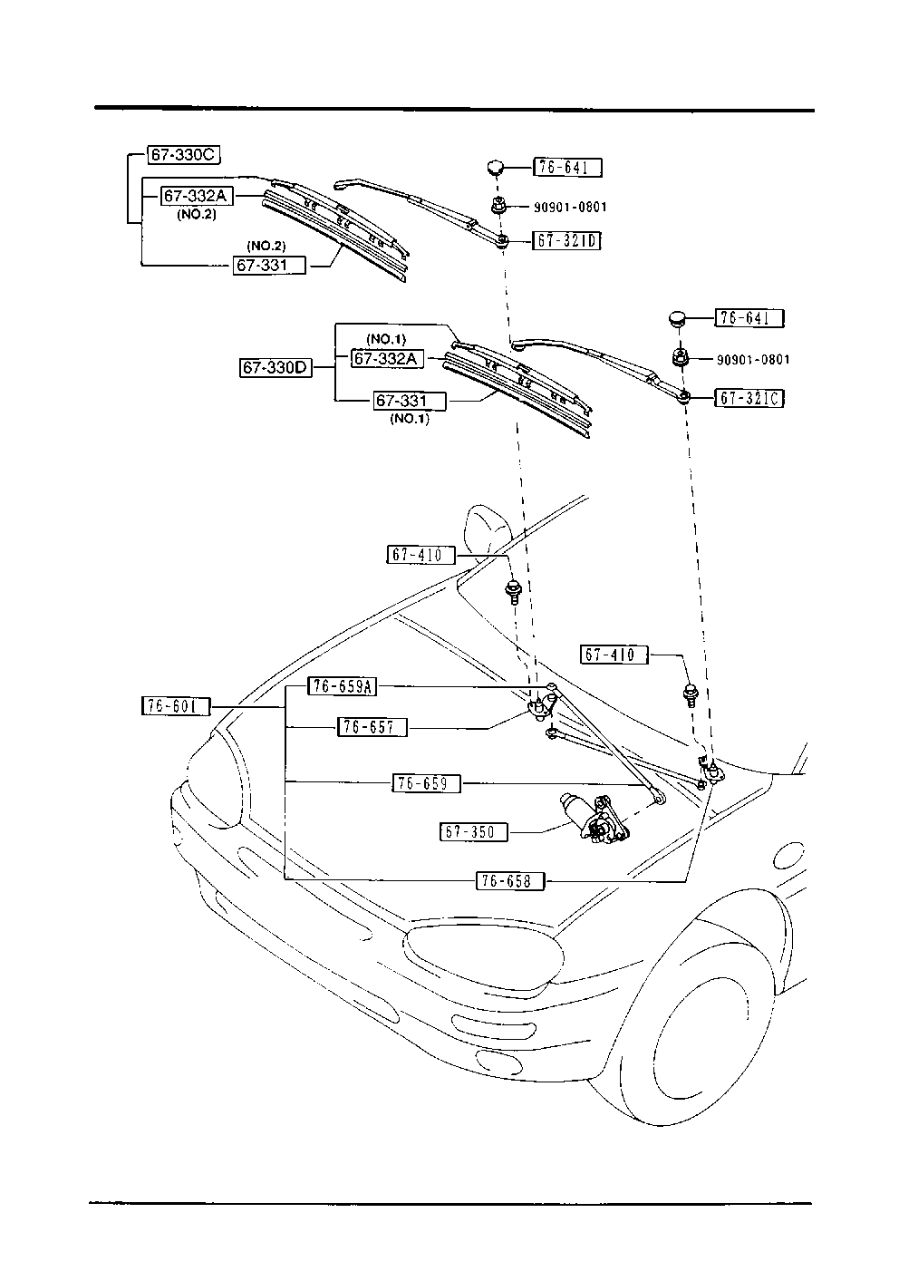 MAZDA FD03-67-330A - Limpiaparabrisas vegaparts.es