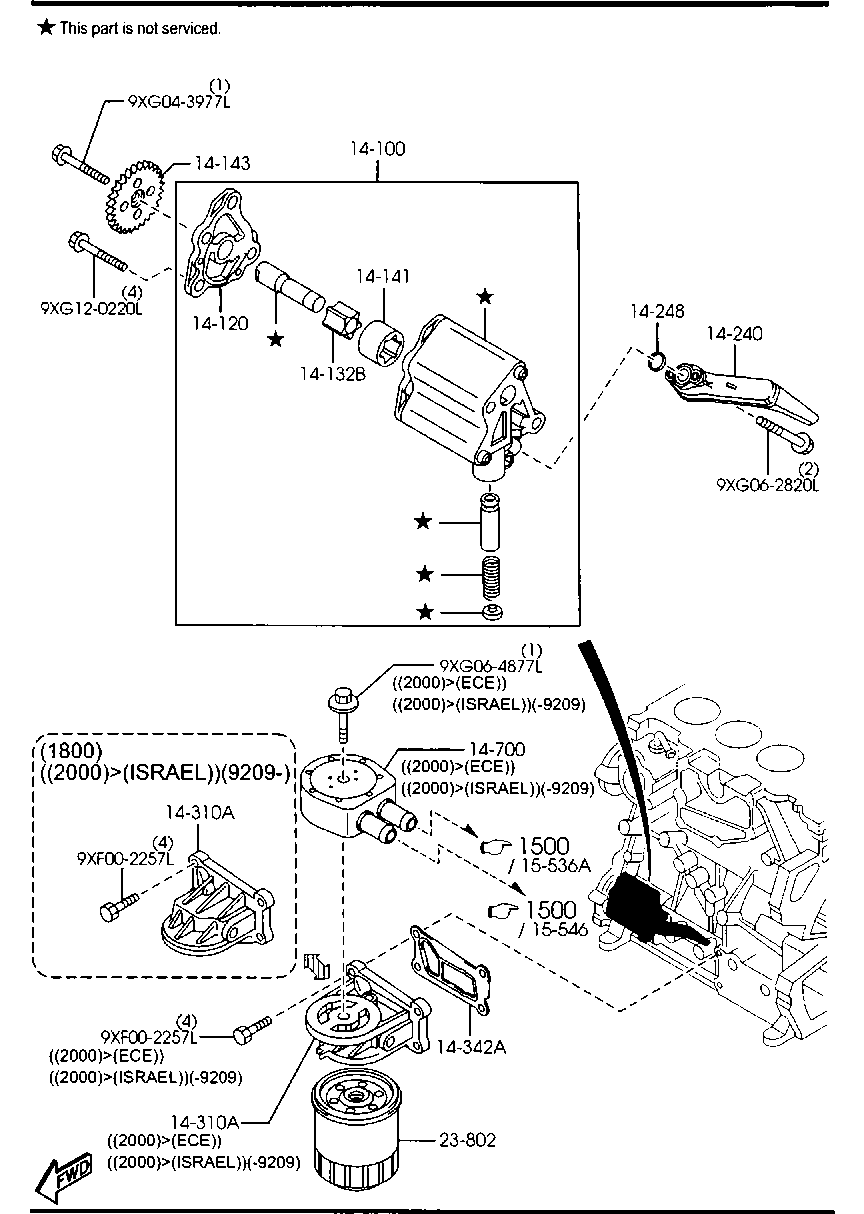 MAZDA LFY1-14-302 - Filtro de aceite vegaparts.es
