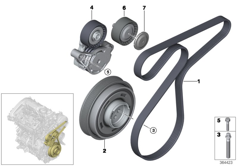 BMW 11288600357 - Tensor de correa, correa poli V vegaparts.es
