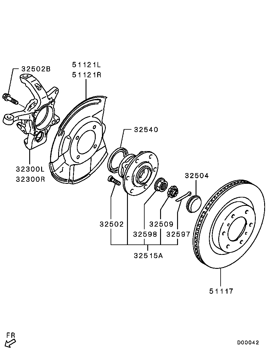 Mitsubishi MB584750 - Perno de rueda vegaparts.es