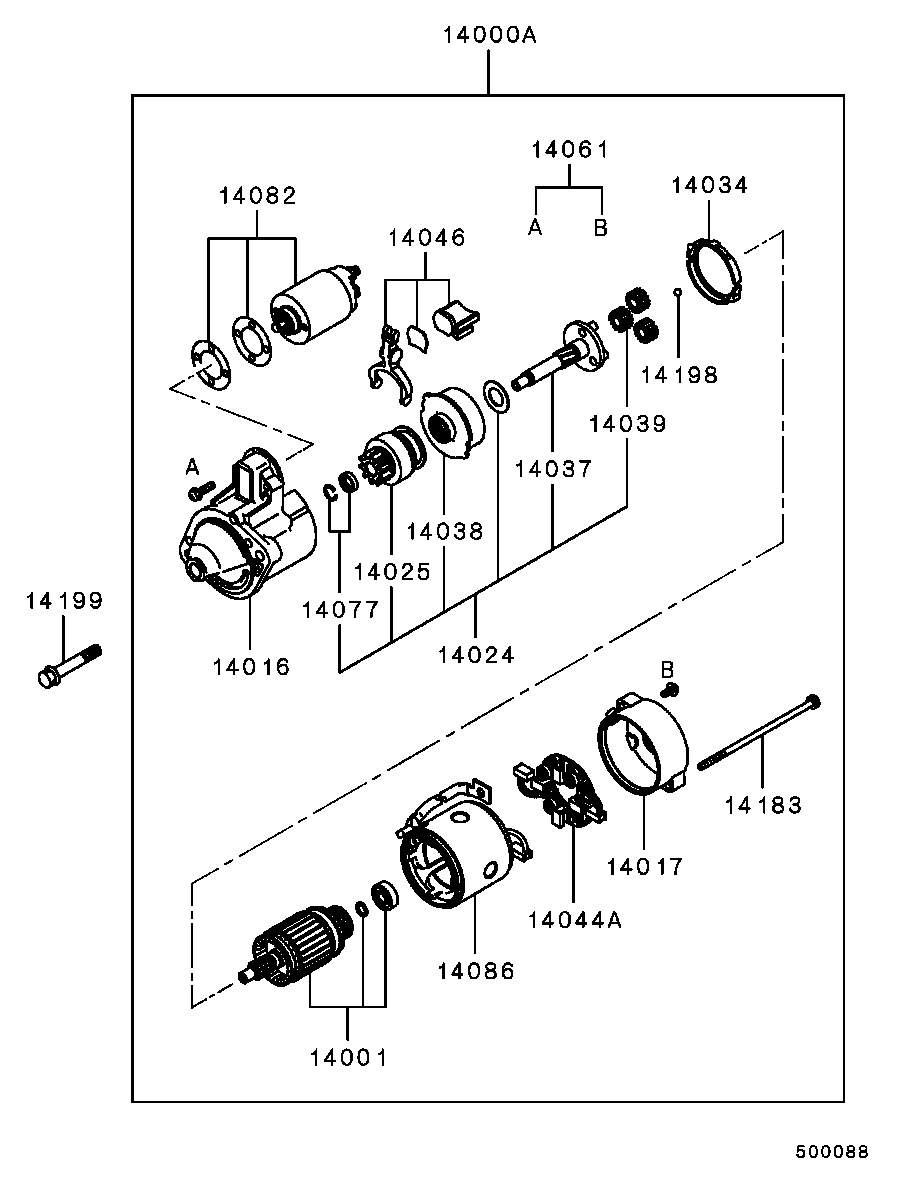 Mitsubishi MD 315 548 - Motor de arranque vegaparts.es