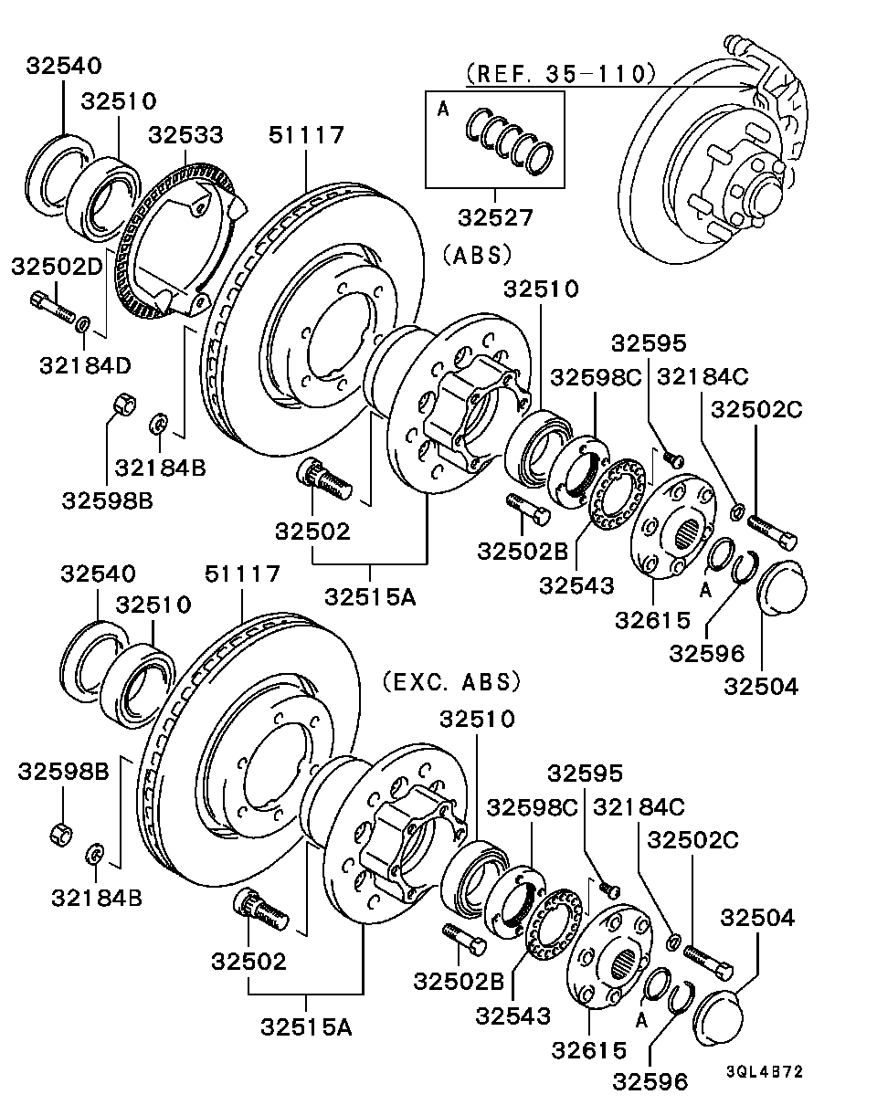 Mitsubishi MB52 6395 - Anillo retén, cojinete de rueda vegaparts.es