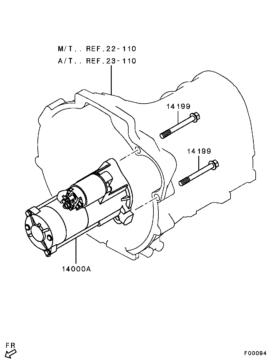 Mitsubishi 1810A050 - Motor de arranque vegaparts.es