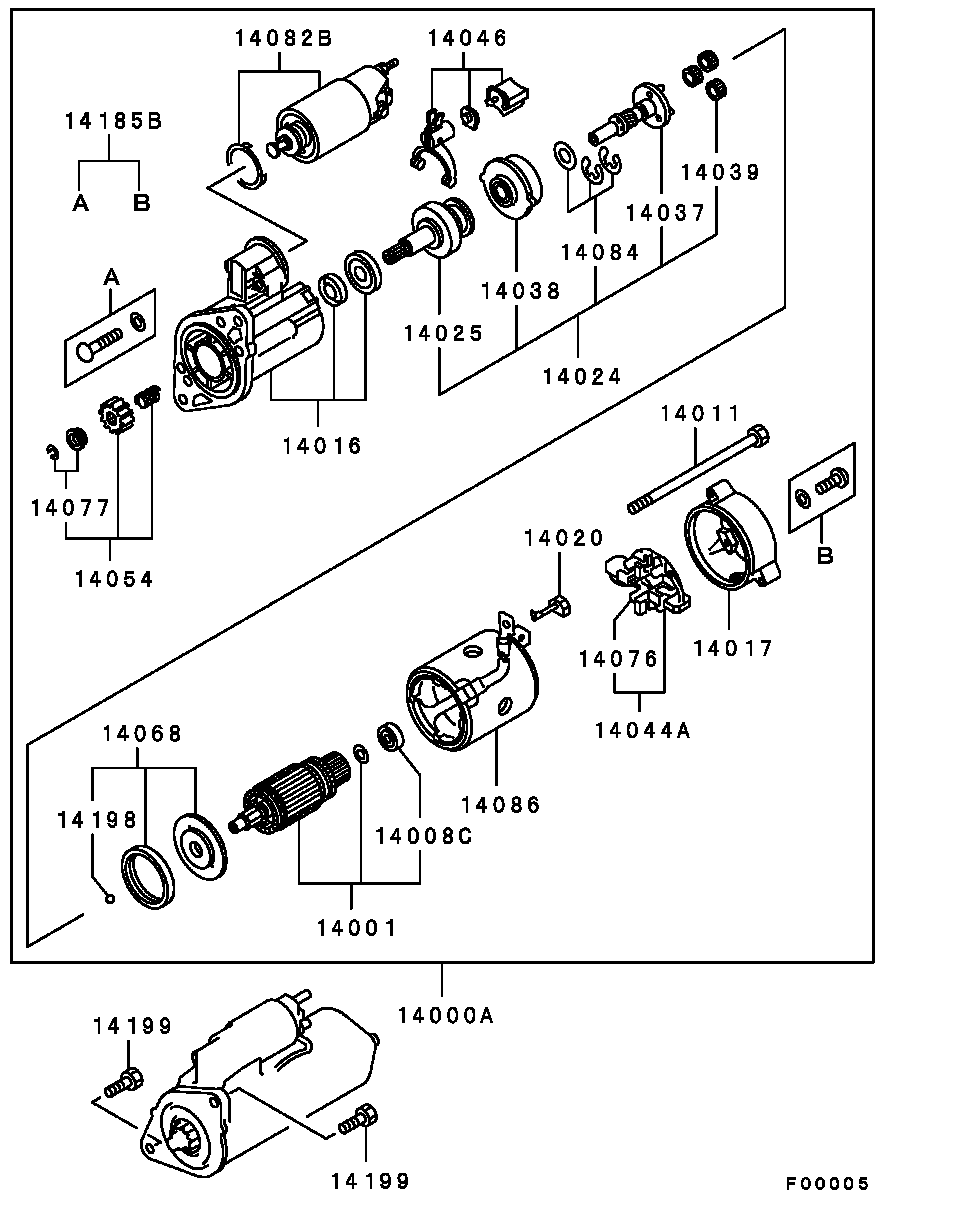 Mitsubishi ME 204424 - Motor de arranque vegaparts.es