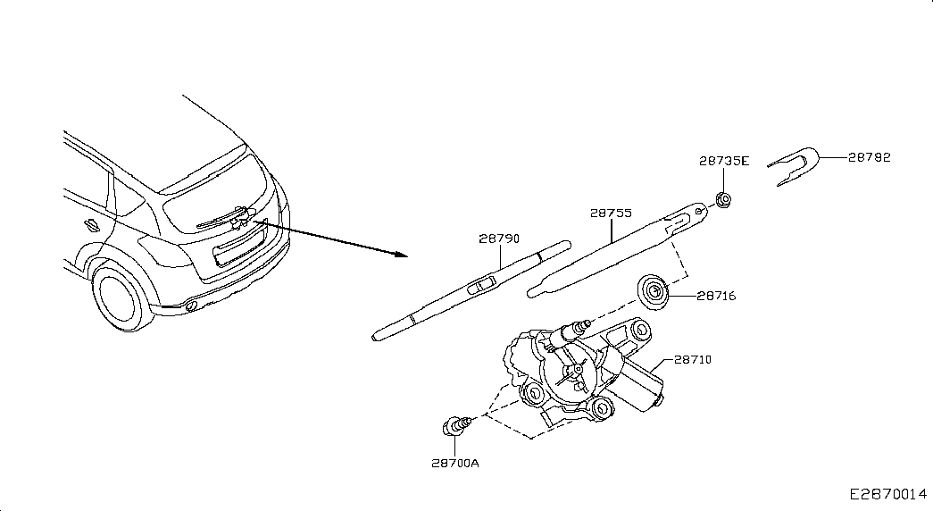 NISSAN 28790 JD00A - Limpiaparabrisas vegaparts.es