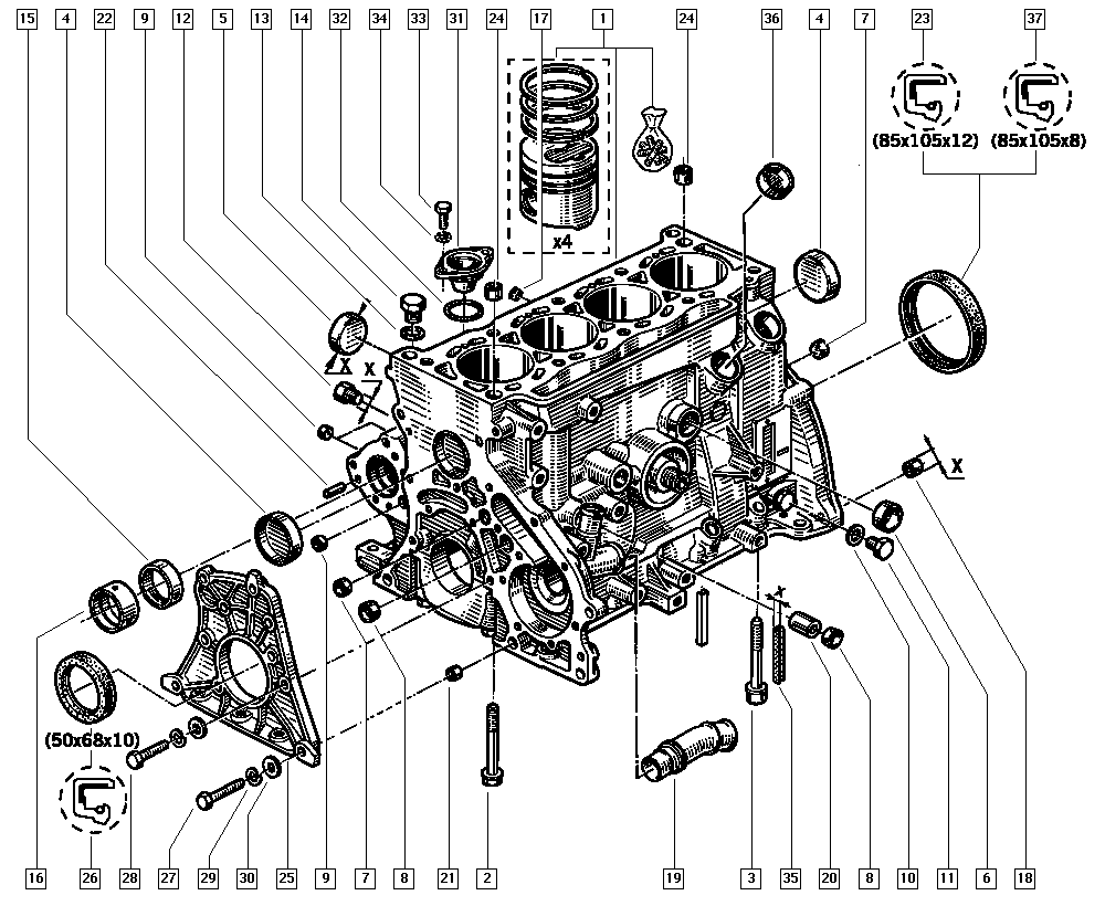 RENAULT 77 00 866 877 - Anillo retén, cigüeñal vegaparts.es